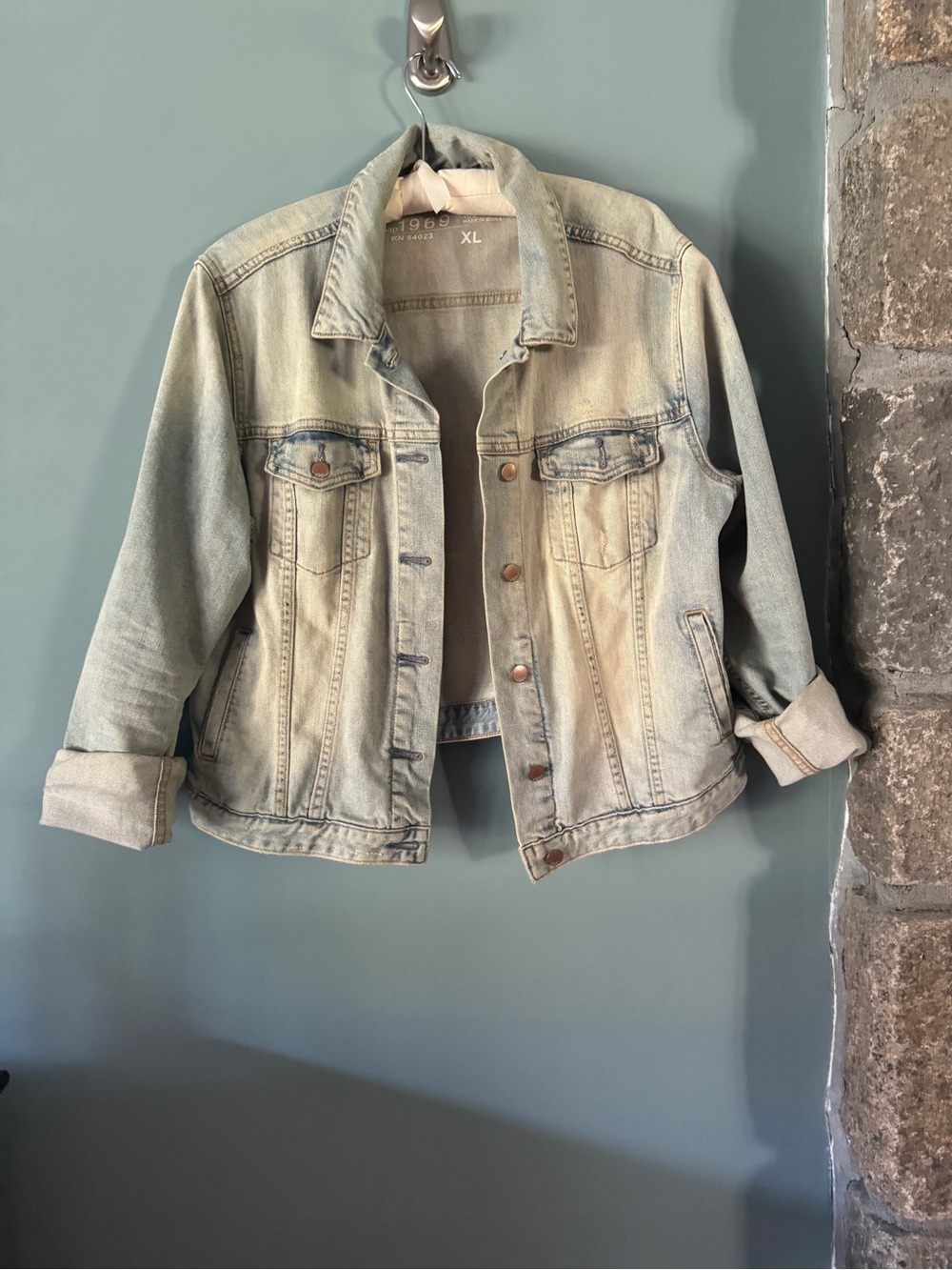 GAP 1969 Light Blue Washed Denim Jacket